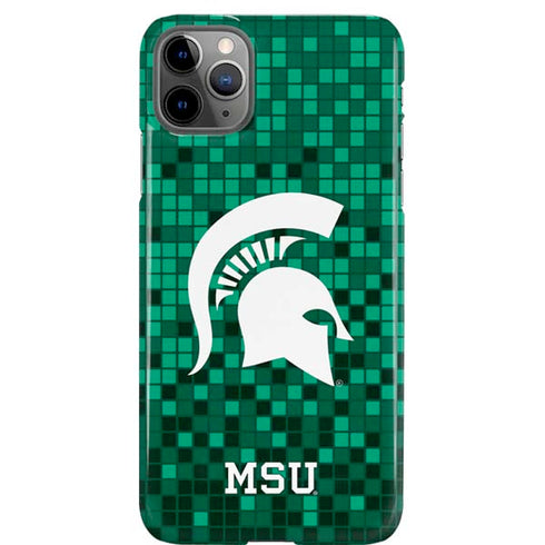 Michigan State University Spartans Digital Pixels iPhone Cases
